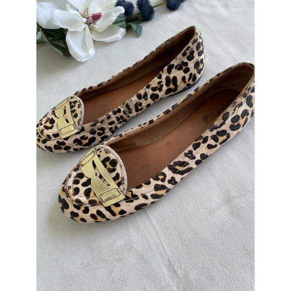 Sperry Leopard Print Loafers Gold Buckle Accent Womens M Shoes Whimsigoth 6.5 - Picture 2 of 8